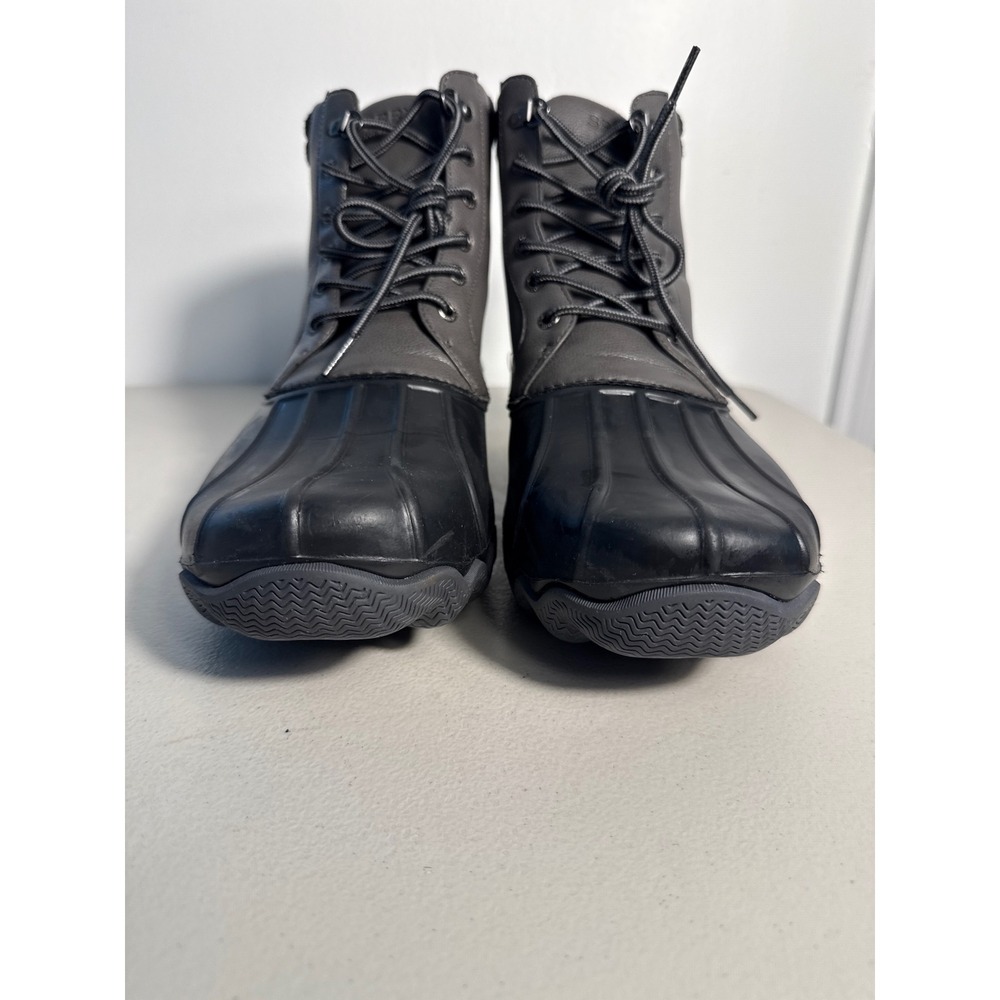 Sperry Top-Sider Avenue Duck Boots Charcoal Black Water Resistant Rain bootSz 13 - Picture 13 of 13